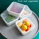 thumbnail image 2 of Contenedor de almacenamiento de alimentos de doble capa, caja de drenaje para mantener la frescura en el refrigerador de la cocina, gris, 2 of 5