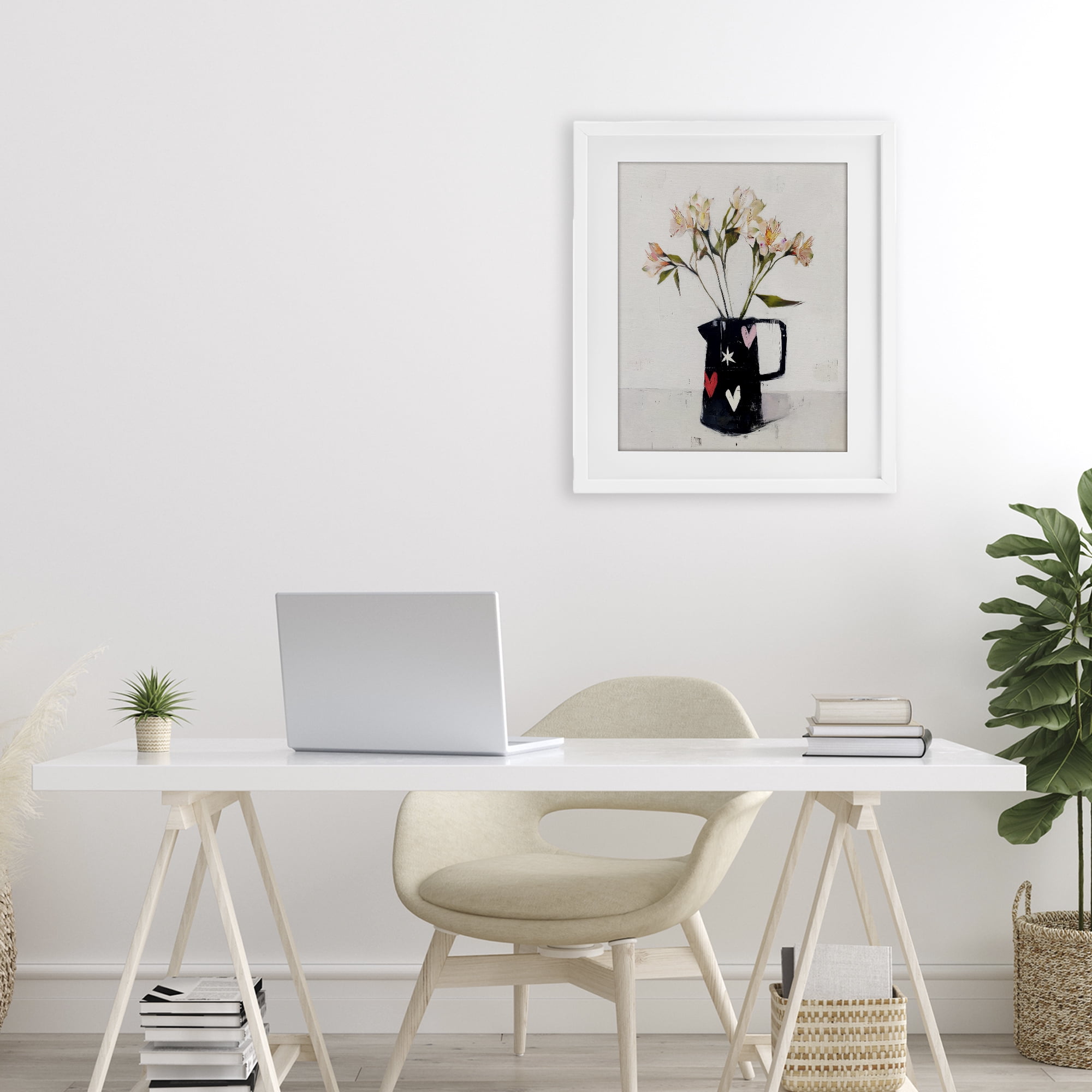 Stupell Industries Urban Mirage of Petals White Framed Print Under Glass, design by Svetlana Aleynikova