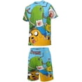 thumbnail image 3 of Adventure Time Jake The Dog Boys Girls Short Sleeve Mesh T-Shirt And Shorts Outfit Set Summer Clothes Set for Kids, 3 of 8