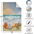 thumbnail image 5 of Shells on A Beach Tea Towels Set of 6 Sea Rainbow Kitchen Dish Cloth with Hanging Loop, 18"x28"Lint-Free Absorbent Towel for Kitchen Drying Wiping and Cleaning, 5 of 7