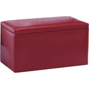 Vinyl Storage Bench, Magenta