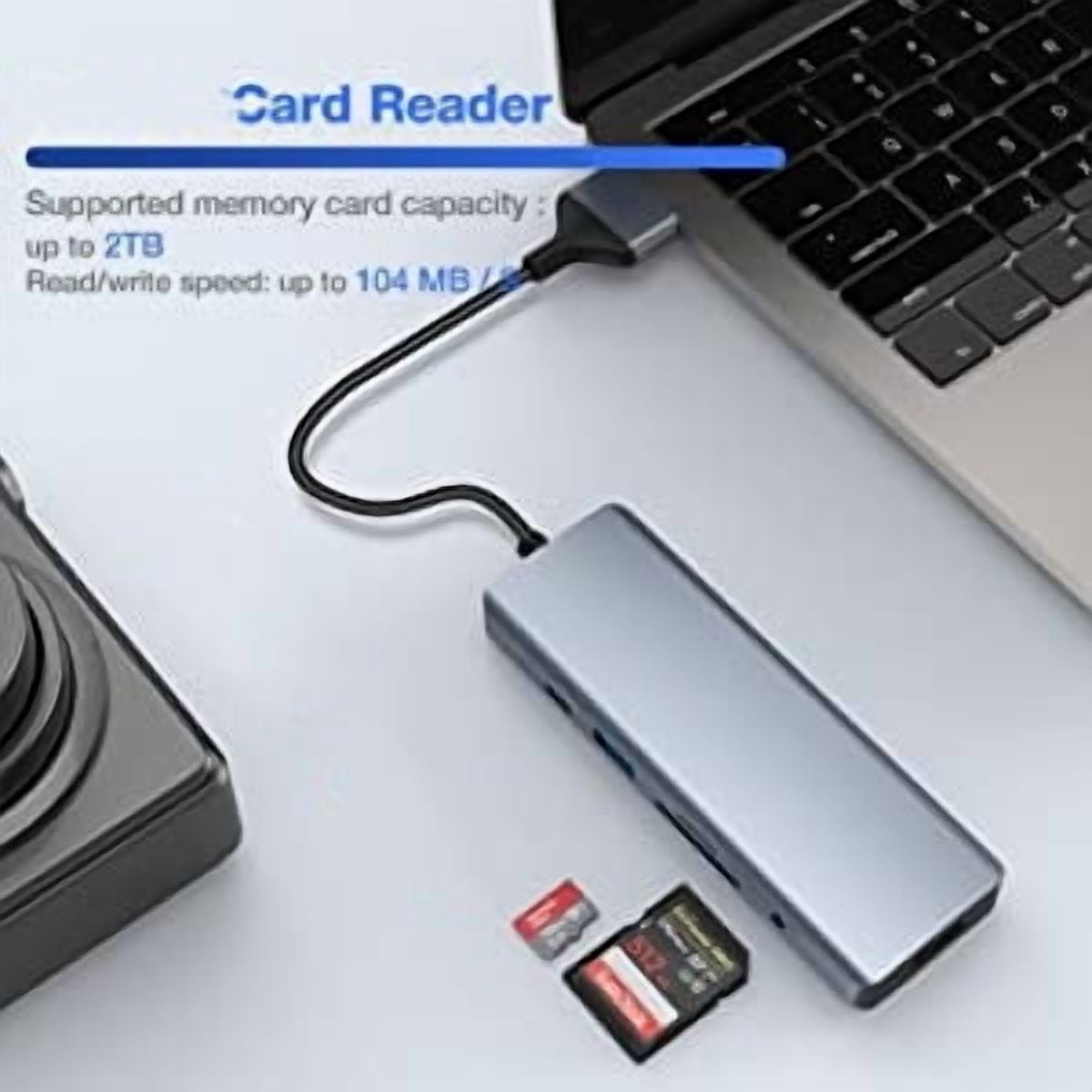 USB C Hub, 9 in 2 USB C Adapter for MacBook - 4K HDMI Triple Monitor Docking Station, USB 3.0, SD/TF Card Reader, 3.5mm Audio - Power and Versatility in One