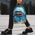 thumbnail image 2 of Disketp Colorful Underwater Shark Mochila Escolar de 15 Pulgadas, Mochila Ligera para Estudiantes, Viajes y Trabajo, Cómoda y Resistente para el Uso Diario, 2 of 6