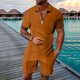thumbnail image 1 of WILLBEST Traje Corto para Hombre, Dos Trajes para Hombre, Camisa y Pantalones Cortos de Color Liso con Cremallera En La Parte Superior., 1 of 4