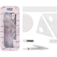 thumbnail image 4 of YSTIANN 8-Piece Pink Math Geometry Tool Set with Compass, Protractor, Rulers & Pencil AZ78-681, 4 of 6