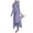 Purple, variant on Pajama Sets for Women 2 Piece Ribbed Knit Loungewear Sets Long Sleeve Split Tunic Top High Waist Skinny Pants 2 Piece Outfits L