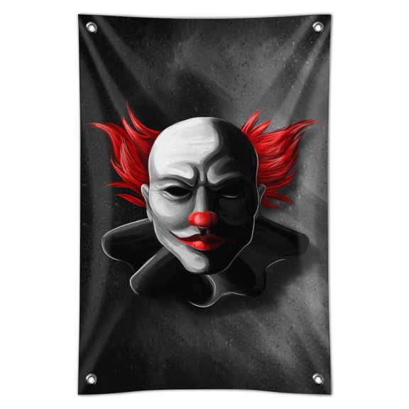 Scary Clown Face Home Business Office Sign