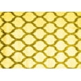 thumbnail image 1 of Ahgly Company Machine Washable Indoor Rectangle Trellis Yellow Contemporary Area Rugs, 2' x 3', 1 of 4
