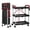 Black, variant on Luku 3-Tier Folding Utility Cart with Wheels, Portable Collapsible Service Cart for Home, Office, Garage