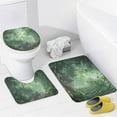 thumbnail image 4 of 4Pcs Green Bamboo Shower Curtain, Sunny Grass Plant Forest Shower Curtain Sets with Toilet Lid Cover, U-Shaped Mat and Non-Slip Rugs, Bathroom Decor Set, 72" x 72", 4 of 8