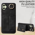 thumbnail image 2 of Case for Samsung Galaxy A05, PU Leather 3 Card Slots with Finger Ring Holder Shockproof Phone Case, 2 of 15