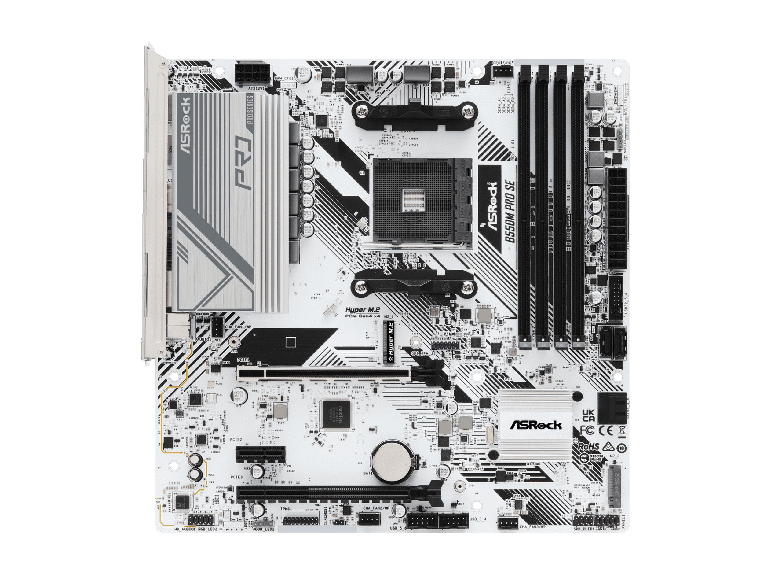 ASRock B550M Pro SE AM4 DDR4 SATA 6Gb/s 1 PCIe 4.0 x16 Micro ASRock B550M Pro SE AM4 DDR4 SATA 6Gb/s 1 PCIe 4.0 x16 Micro
