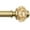 Luxury Gold, variant on KAMANINA 7/8" Adjustable Single Curtain Rod with Translucent Finial, 48 - 84", Gold