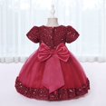 thumbnail image 3 of Vestido de niña de un año, vestido de princesa, vestido de niña de las flores, vestido de novia, falda abullonada, Europa y Estados Unidos, falda de pastel, 3 of 5