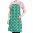 thumbnail image 5 of Yellow Lemon Fruit Slices Blue Pattern Apron-Garden Aprons for Women with Pockets-Cotton Linen Waterproof Kitchen Cooking Gardening Aprons Adjustable for Kitchen,Cooking,BBQ and Salon 33x27 Inch, 5 of 7