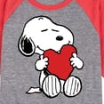 thumbnail image 3 of Peanuts -  Valentine's Hugging Heart  - Toddler And Youth Raglan Graphic T-Shirt, 3 of 7