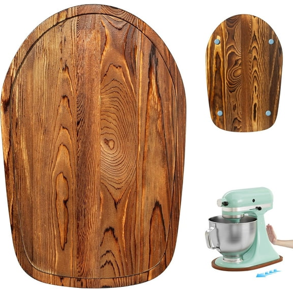Mixer Slider Mat, Pine Wood Sliding Tray for KitchenAid 4.5 & 5 Qt Stand Mixers, Anti-Slip Moving Mat & Countertop Protector, Kitchen Accessories and Attachments for Artisan Series (4.5-5 QT)