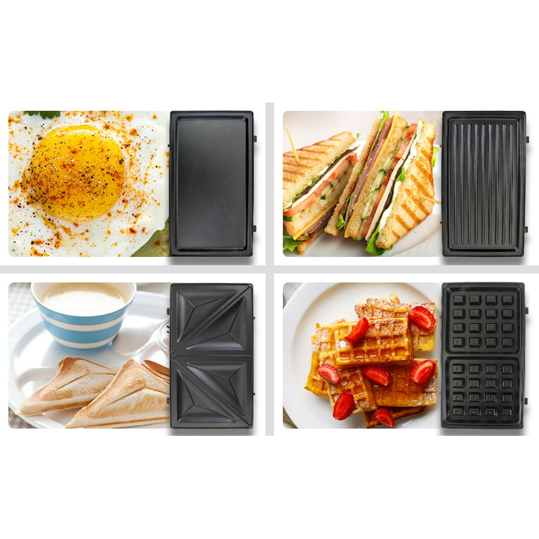 Total Chef 4-in-1 Waffle Iron, Grill, Sandwich Maker, Griddle with  Interchangeable Non-Stick Plates TCG08G-CA - The Home Depot