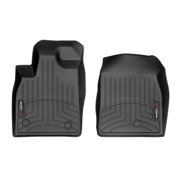 Fits 2013-2019 Ford Escape Weathertech Floor Liner 444591IM FloorLiner HP; Molded Fit With Underside Nibs; Black; Thermoplastic Elastomer TPE Injection Molded Material; 2 Piece