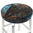 thumbnail image 3 of Hirioo Steampunk Mechanical Butterfly for Round Bar Stool Seat Covers Washable Stool Cushion Slipcover Elastic Bar Chair Covers for 12-14 Inch Chair-14 inch, 3 of 7