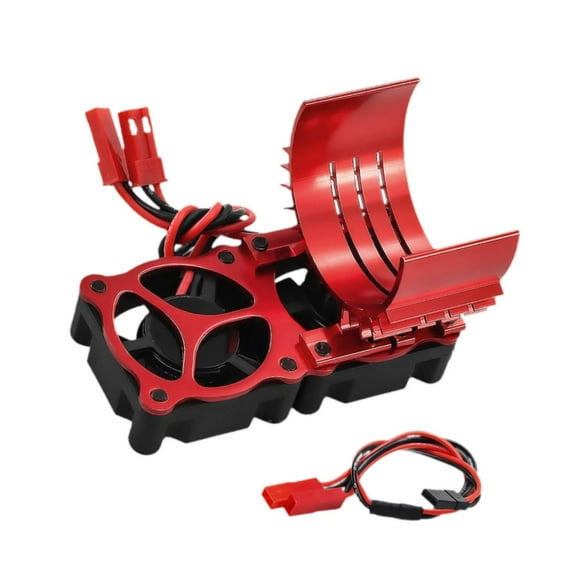 HILABEE RC Car Motor Cooling Fan Accessories Sturdy Aluminum Alloy for 3674 3650 550 Red
