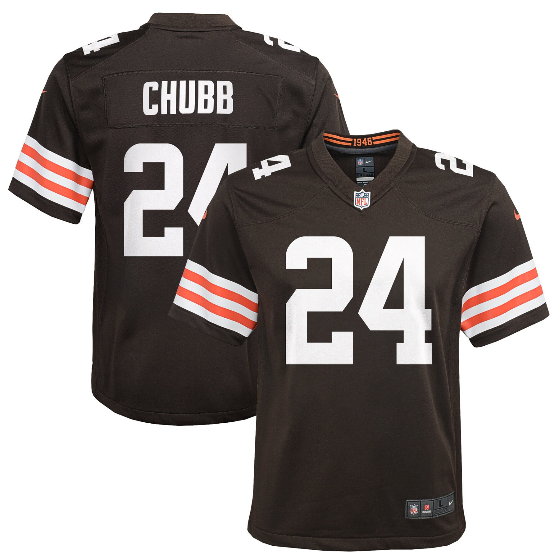 nick chubb browns youth jersey