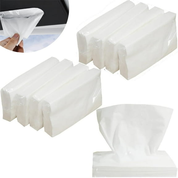 8 Pack 30 Sheets Auto Visor Tissue Refills Paper,Disposable Face Towel,Soft and Comfortable Car Tissue Refill, Facial Napkin Refills,Travel Size,for Home Office Travel