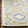 thumbnail image 3 of SAFAVIEH Veranda Jantar Geometric Indoor/Outdoor Area Rug, 6'7" x 6'7" Square, Cream/Green, 3 of 7
