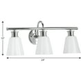 thumbnail image 5 of Progress Lighting Ashford 3-Light Brushed Nickel Opal Glass Farmhouse Bath Vanity Light, 5 of 5