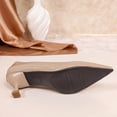 thumbnail image 6 of Msgweeeg Comfortable Heels for Women Shoes Women's Fashionable Casual Style Comfortable Plus Size Solid Color Elegant Shallow Mouth French Pointed Comfortable High Heels, 6 of 10