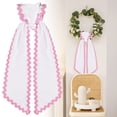 thumbnail image 4 of Scalloped Edge Wreath Sash Bows, Long Tail Decorative Wreath Decorations, Farmhouse Rustic Front Door Indoor Outdoor Home Decor, Spring Summer Wedding Bridal Decorations, 4 of 6