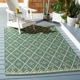 thumbnail image 2 of SAFAVIEH Courtyard Cori Bordered Indoor/Outdoor Area Rug, Dark Green/Beige, 4' x 5'7", 2 of 7