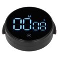thumbnail image 2 of Portable Timer, Clear Numbers Magnetic Back ABS Case Digital Timer Black Screen With Stand For Reading Timing Black, 2 of 8