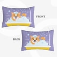 thumbnail image 4 of Haiem Pillowcase for Hair and Skin Queen - Corgi Washing in Bathtub Printed Soft Pillowcase with Envelope Closure-16"x24", 4 of 9