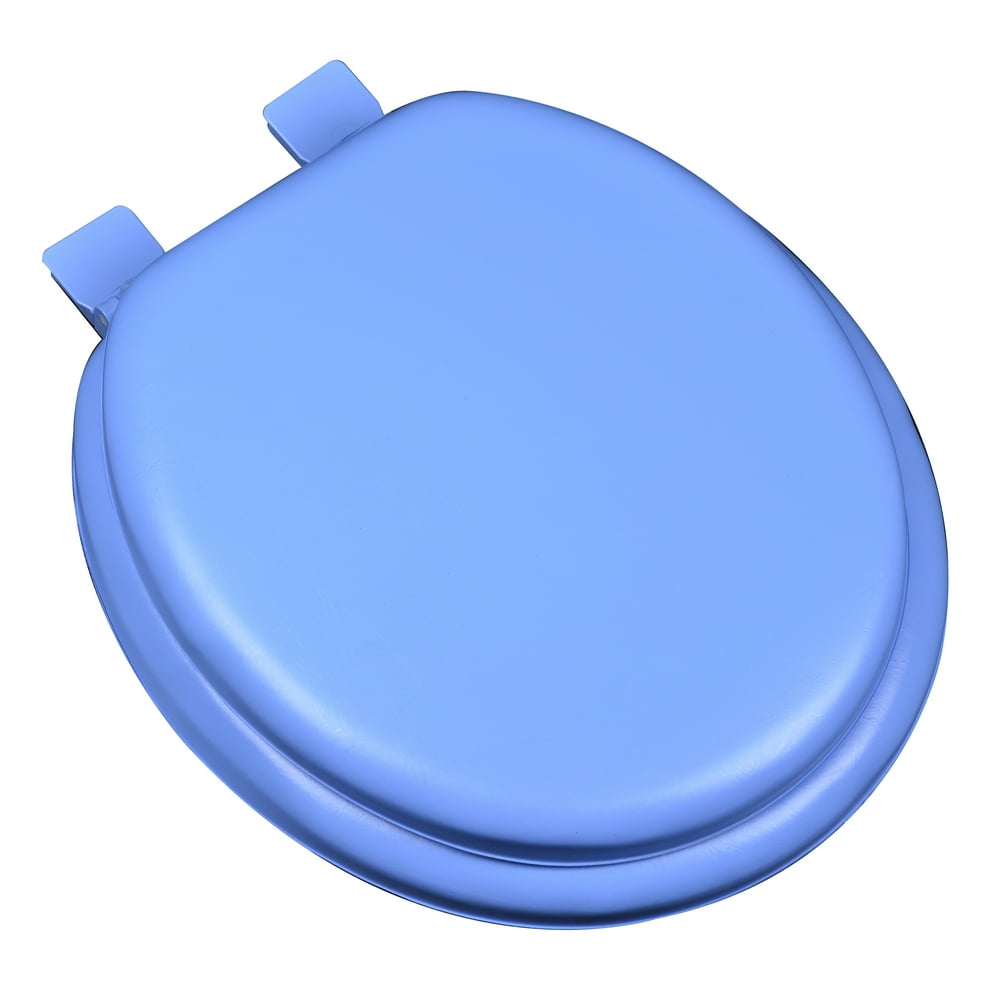 BathDecor Premium Soft Round Toilet Seat with a Closed Front and Wood