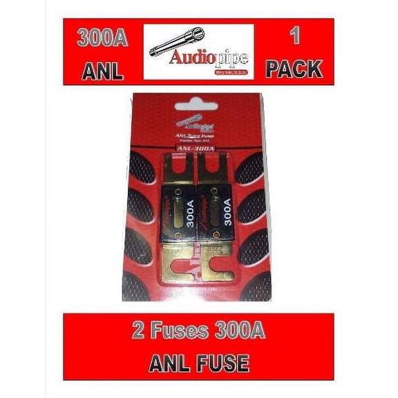 300 Amp ANL Fuses Gold Plated AudioPipe Blister Pack 2 Fuses Car Audio Stereo