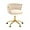 Beige, variant on Homedraft Velvet Woven Home Office Chair, Modern Swivel Desk Chair with Wheels, Height Adjustable Vanity Chair with Gold Metal Base and Hand Weaving Back for Bedroom Study Computer Room, Beige
