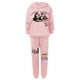 thumbnail image 4 of Gibobby Conjunto de sudadera y pantalones Trajes de jogging para mujer Conjunto de chándal de dos piezas con capucha y pantalones largos(Rosa,M), 4 of 5