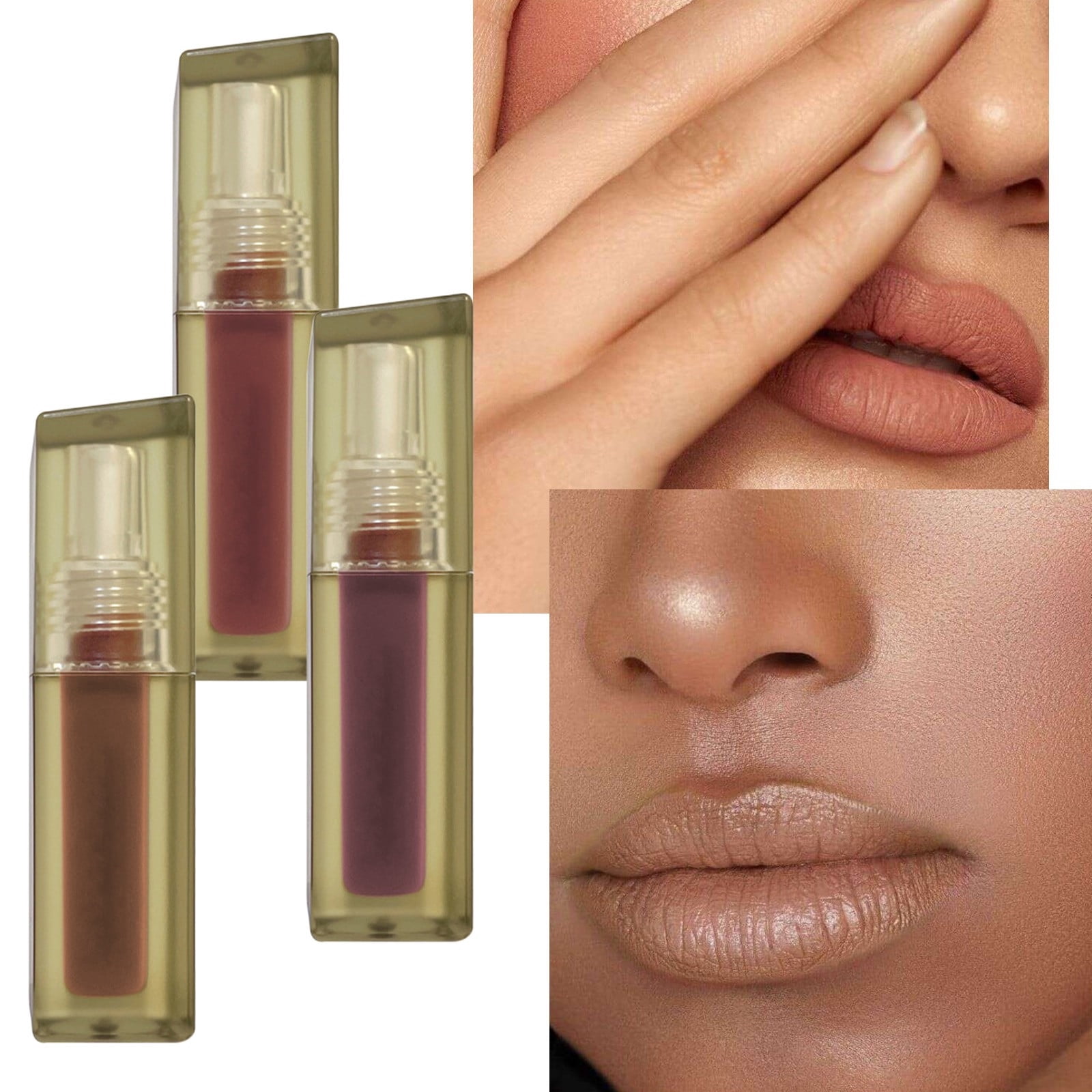 Lip Gloss with Glitter for Girls Butter Gloss Korean Lip Gloss Tint Lip Gloss Roll on Pack Rainbow Lipstick Lip Tint Long Lasting Lip Gloss Color Clear Lip Gloss Plumper Lip Bar Natural Makeup Teen