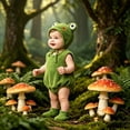 thumbnail image 2 of RUINIXCW Baby Animal Sleeveless Frog Romper with Hat Halloween Cosplsy, 2 of 9