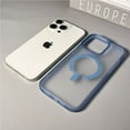 thumbnail image 3 of Luxury Matte For Magsafe Magnetic Wireless Charge Case for iPhone 16 15 14 Plus 13 12 11 Pro Max Clear Shockproof Bumper Cover White For iPhone 14, 3 of 6