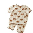 thumbnail image 2 of BOOMNY Girls 2 Peice Pajamas Sets Graphic Short Sleeve Sleepwear Tops Pants Pjs Set for Kids Cozy Loungewear Homewear, 2 of 4