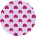 thumbnail image 1 of Ahgly Company Machine Washable Indoor Round Transitional Neon Pink Area Rugs, 6' Round, 1 of 7