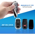 thumbnail image 4 of Key Fob Cover Compatible with Toyota Tacoma 4Runner Prius Corolla Cross Hatchback Tundra Sequoia 2022-2025 Keychain Case Holder Protector,Silver/Black, 4 of 6