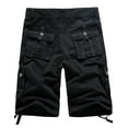 thumbnail image 2 of SSLR Men's Cargo Shorts Cotton Multi-Pocket Casual Pants Outdoor Wear, 2 of 3