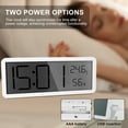 thumbnail image 4 of Digital Wall Clock Temperature Display Rechargeable or Battery Powered Easy to Use Desk Clock for Living Room Bedroom Office, 4 of 10