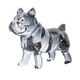 thumbnail image 4 of Estatua de bulldog francés, figuras de escritorio, adorno colorido, perro decorativo moderno gris, 4 of 9
