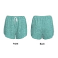 thumbnail image 3 of KLL Teal Green Glitter Pattern Shorts Women,Athletic Shorts High Waisted Running Shorts Pocket Sporty Short Gym Elastic Workout Shorts-X-Large, 3 of 7