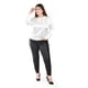 thumbnail image 5 of Blusa Satinada Roman Fashion con Lazo Talla Extra 5101 Blanco, 5 of 6