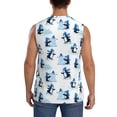 thumbnail image 4 of Fotbe Penguin Winter Fun Men's Camiseta sin Mangas Estampada para Hombres, Playera Casual para Gimnasio, Entrenamiento, Playa-X-Large, 4 of 7